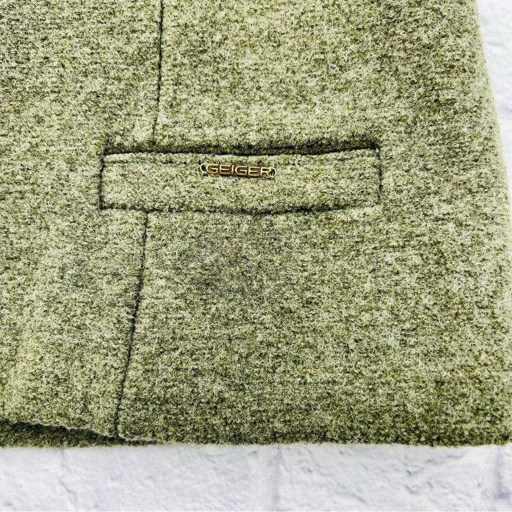 Geiger Tyrol Boiled Wool Jacket 46 / US 14 XL Olive Green Made in Austria - Picture 10 of 11